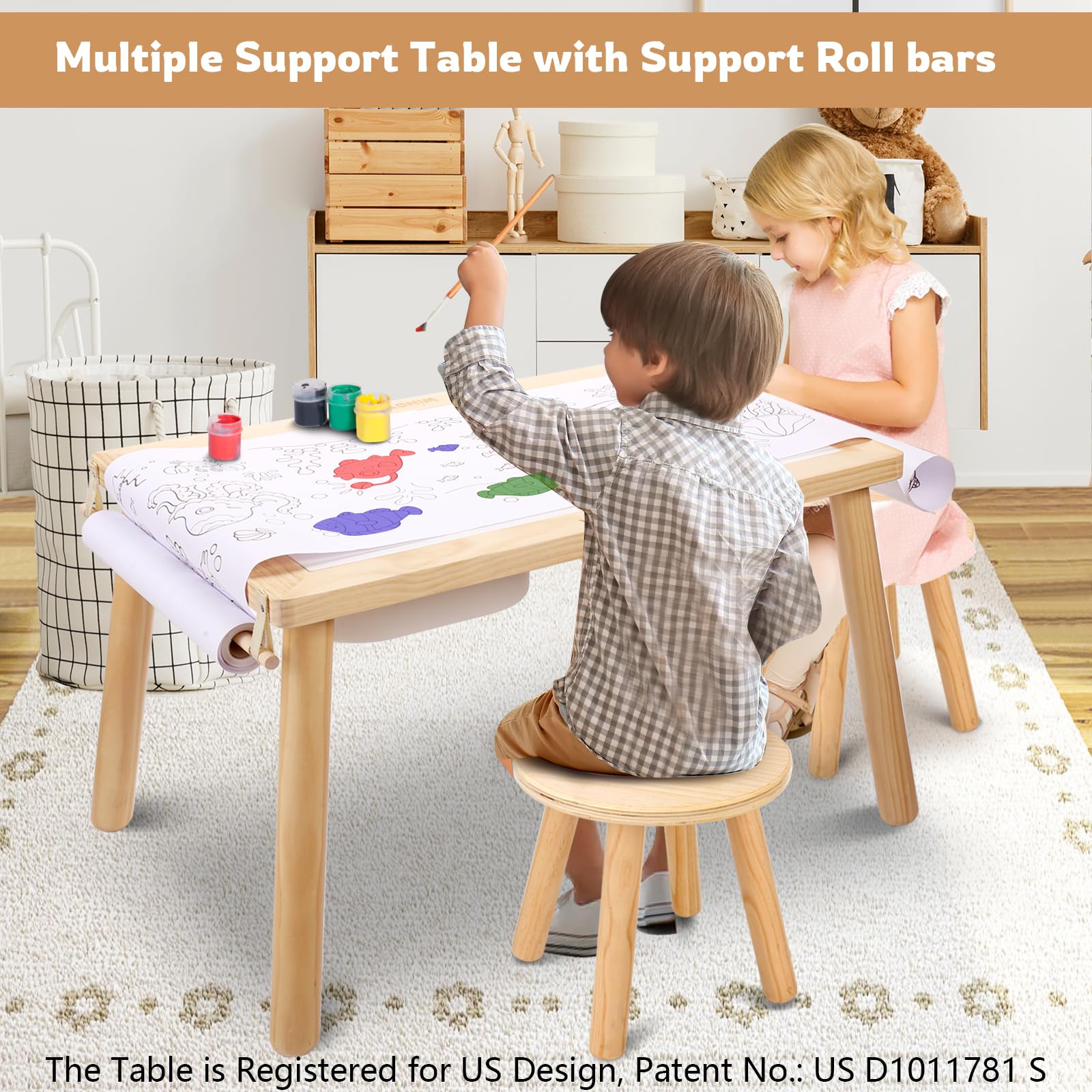 ほぼ新品 ＩＫＥＡ木製の小型テーブルと椅子とおもちゃセットで販売 Amazon.co.jp: wingyz 感覚テーブルと椅子セット 3イン1 キッズ